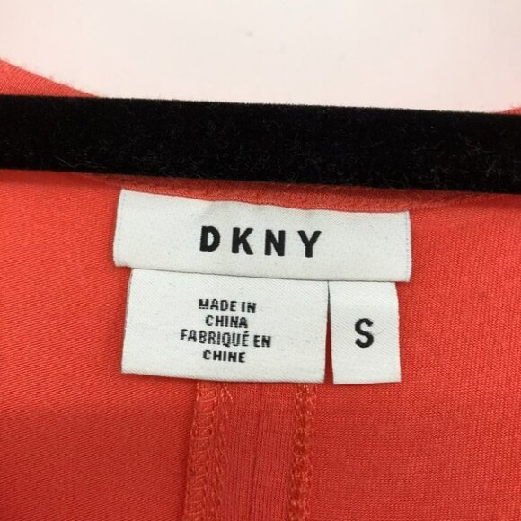 DKNY coral 1/3 short slit sleeves scoop neck t-shirt small - Picture 5 of 14